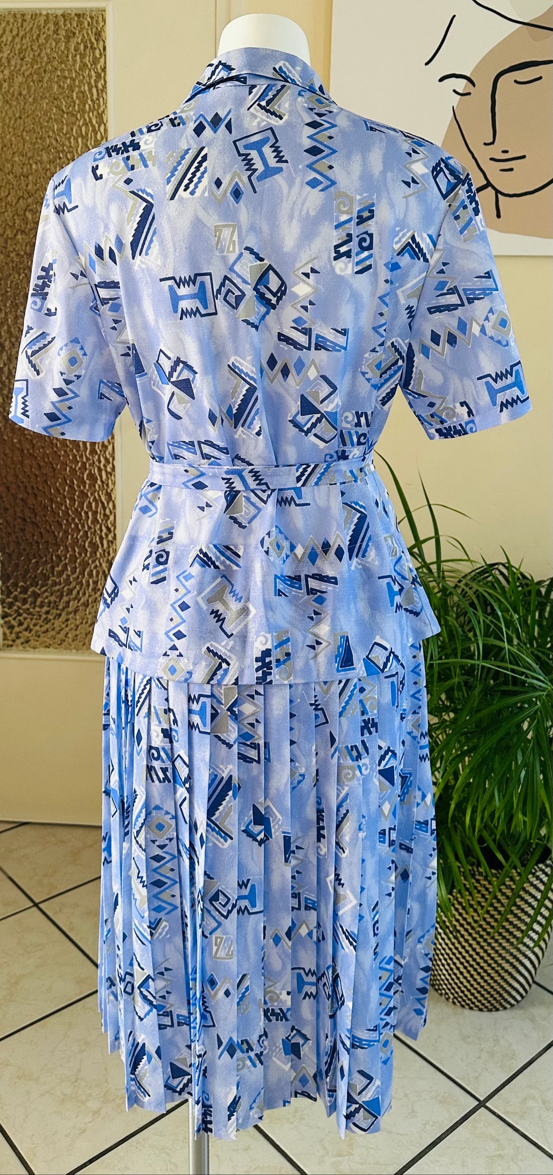 Vestido Plissado Vintage com Cinto Tamanho 38/40 – Fabricação Francesa – NOVO – photo 7